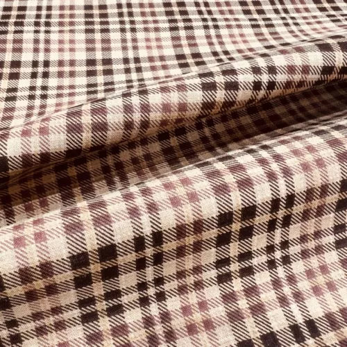 Popeline Tartan Noisette