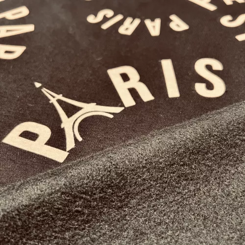 Tissu Sweat Paris Noir