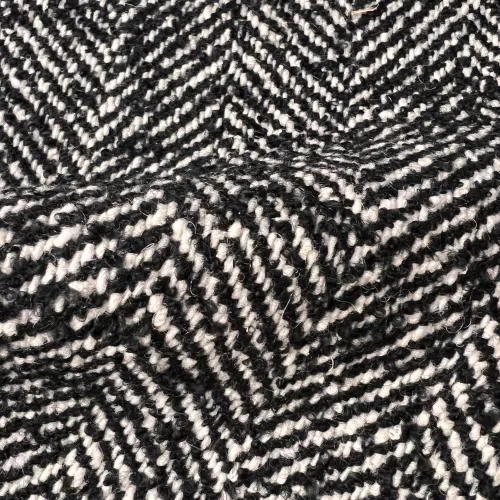 Tissu Lainage Chevron Noir...