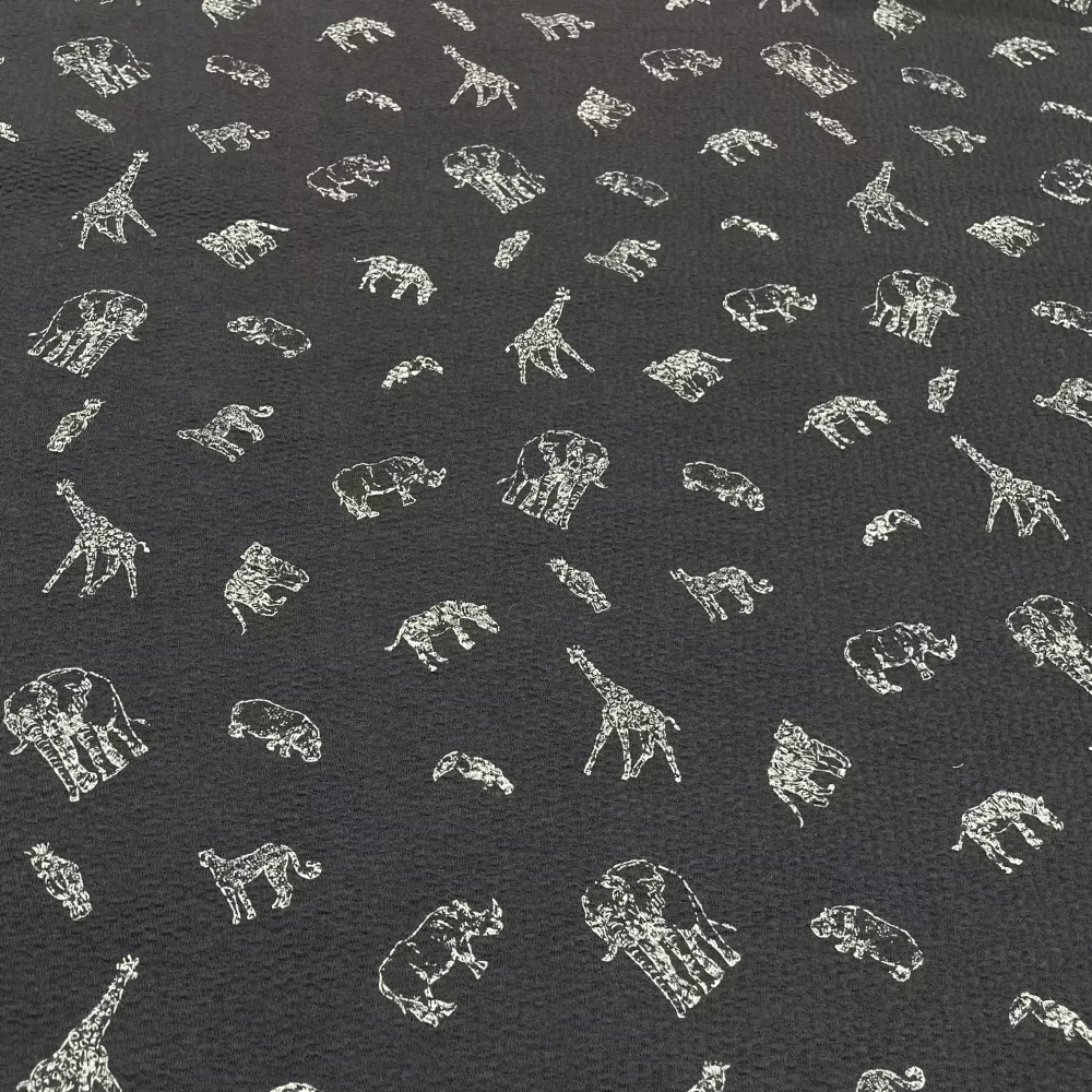 Tissu Sweat Bubble Gris Savane