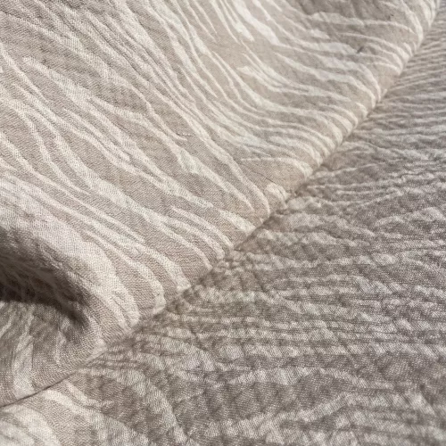 Tissu Gaze & Jacquard Zébré