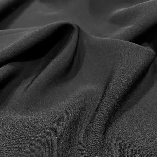 Tissu Crêpe de Soie Noir