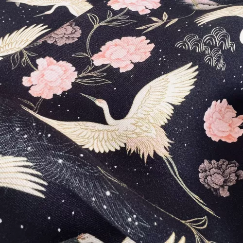 Tissu Twill viscose Hérons