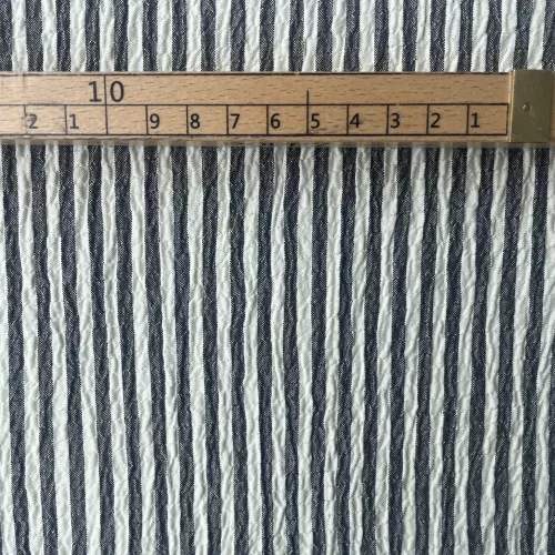 Tissu Seersucker Rayures...