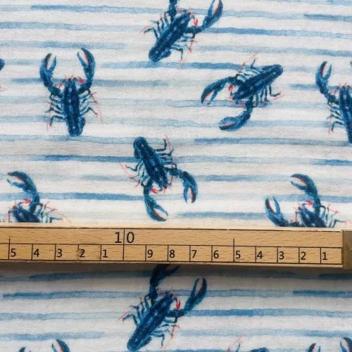 Tissu Double Gaze Marinière...