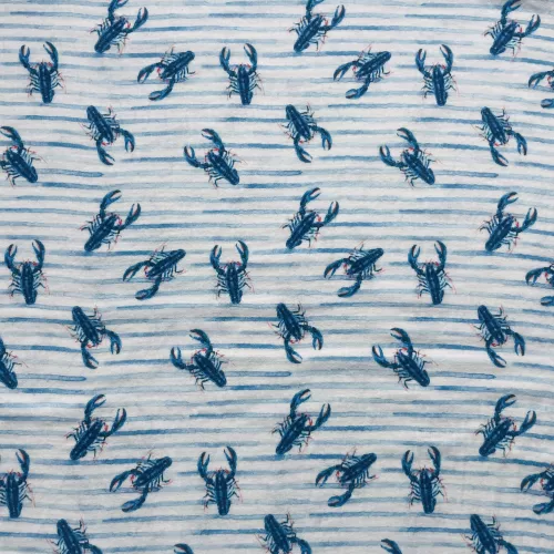 Tissu Double Gaze Marinière...