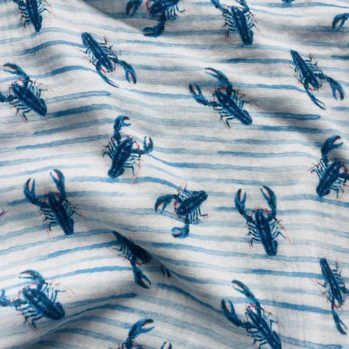 Tissu Double Gaze Marinière...