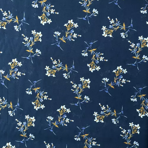 Tissu Coton Dobby Fleur...