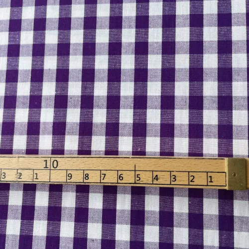 Tissu Popeline Vichy Figue