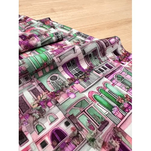 Tissu Jersey Immeuble Bougain