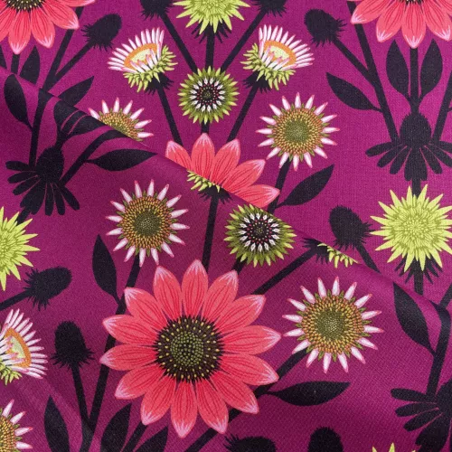 Tissu Patchwork Dahlia Pourpre