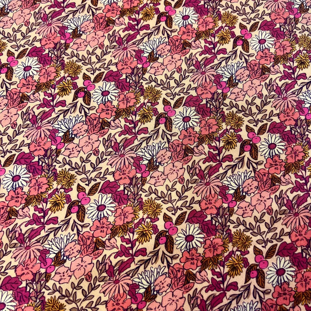 Tissu Viscose Lanabaie Rose