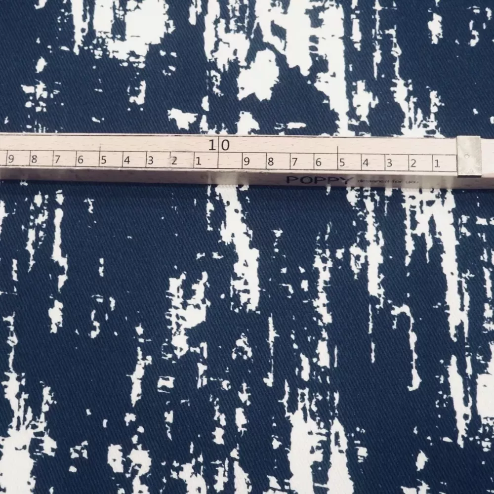 Tissu Gabardine Destroy Encre