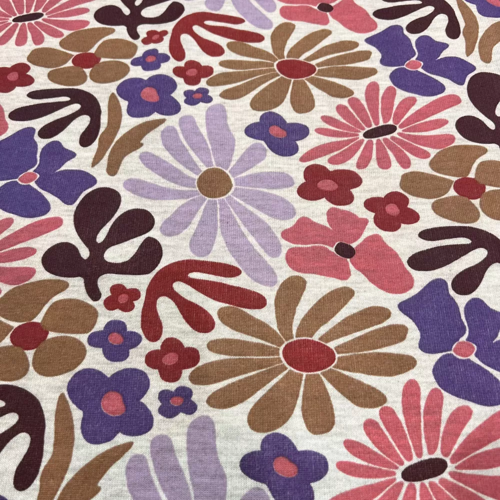 Tissu Sweat Fleur Keith...