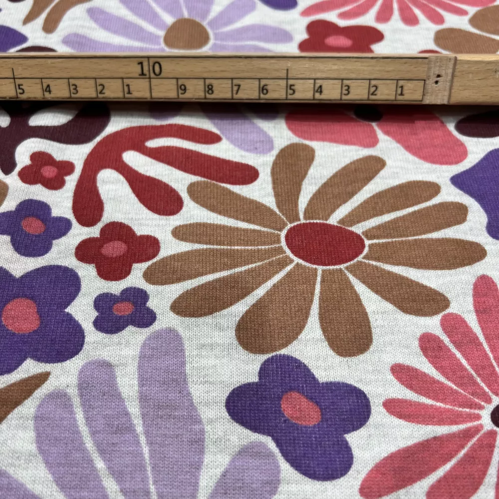 Tissu Sweat Fleur Keith...