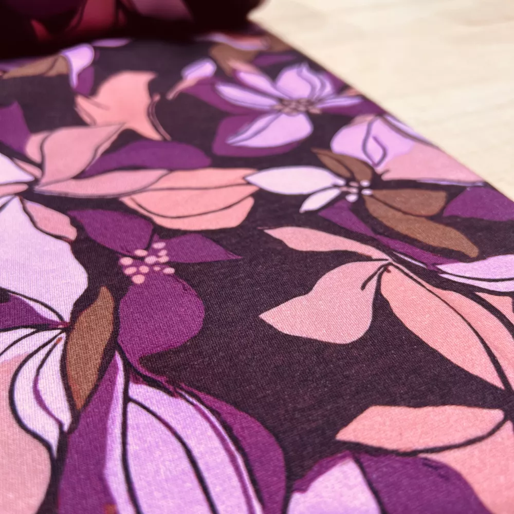 Tissu Sweat Mûre Lys Mauve...