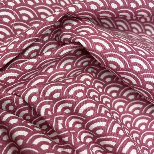 Tissu Popeline Saijo Framboise